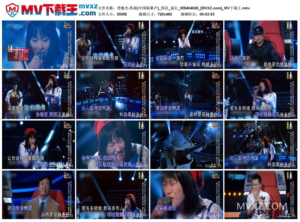 曾敏杰-伤痕(中国新歌声)_国语_流行_MB404026